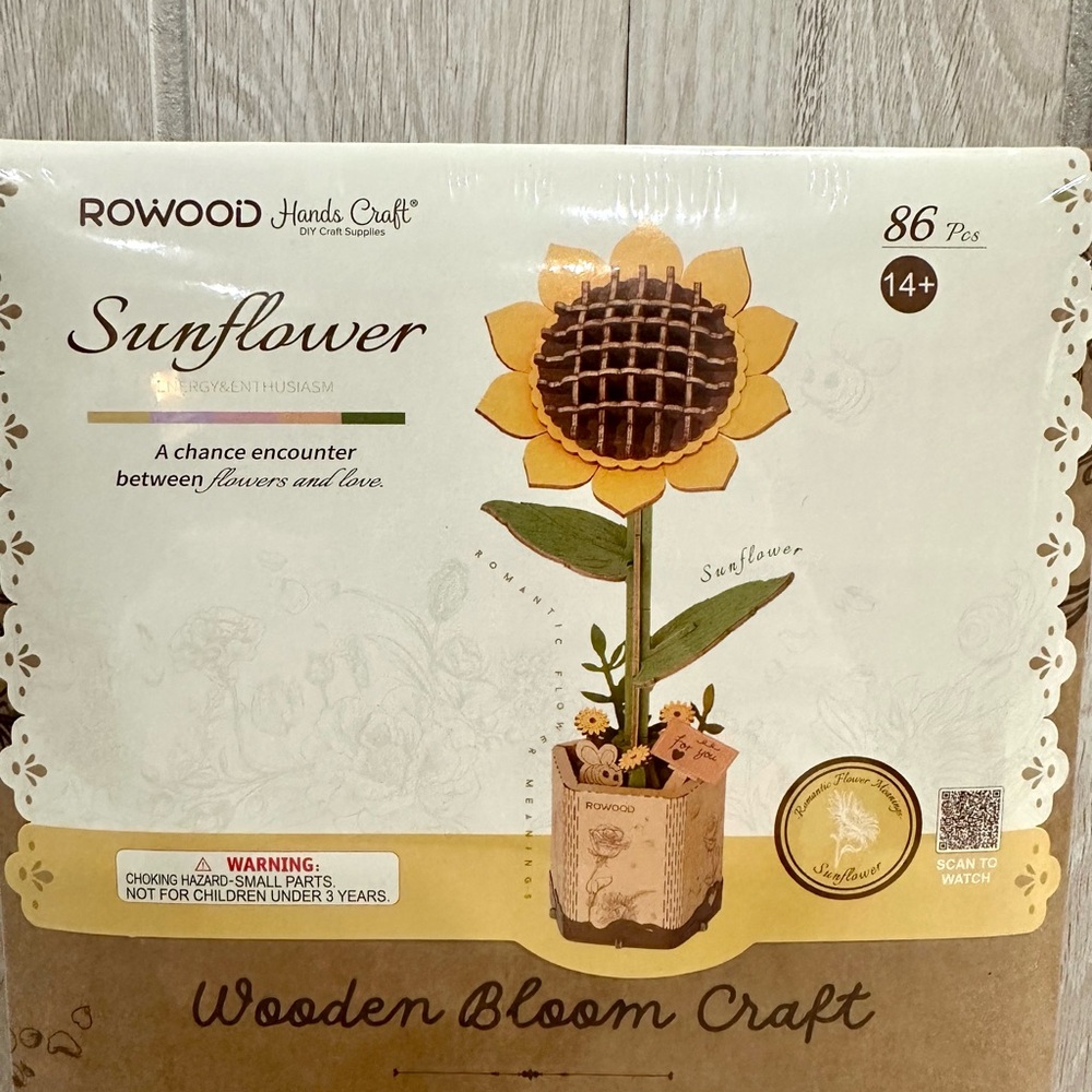 Rowood Sunflower Wooden Bloom Craft Kit - Picture 2 of 4